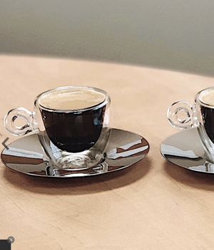 Luigi Bormioli Thermic Espresso Glass Set (2 with saucers)