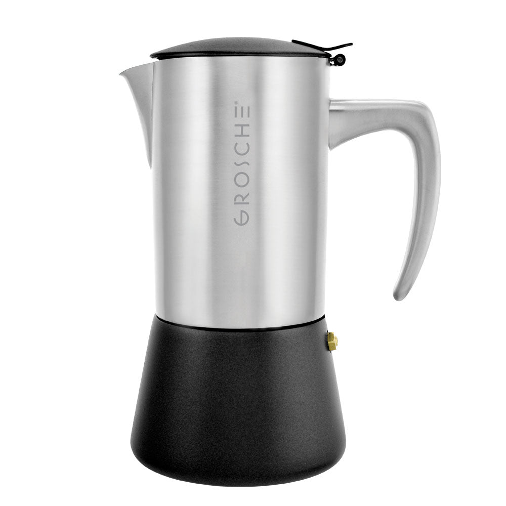 
            
                Load image into Gallery viewer, MILANO STEEL Stainless Steel Stovetop Espresso Maker, Moka Pot
            
        
