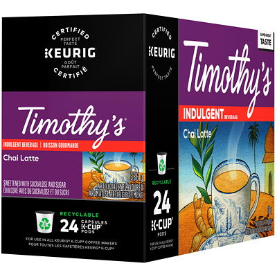 TIMOTHY'S  K CUP Chai Latte 24 CT