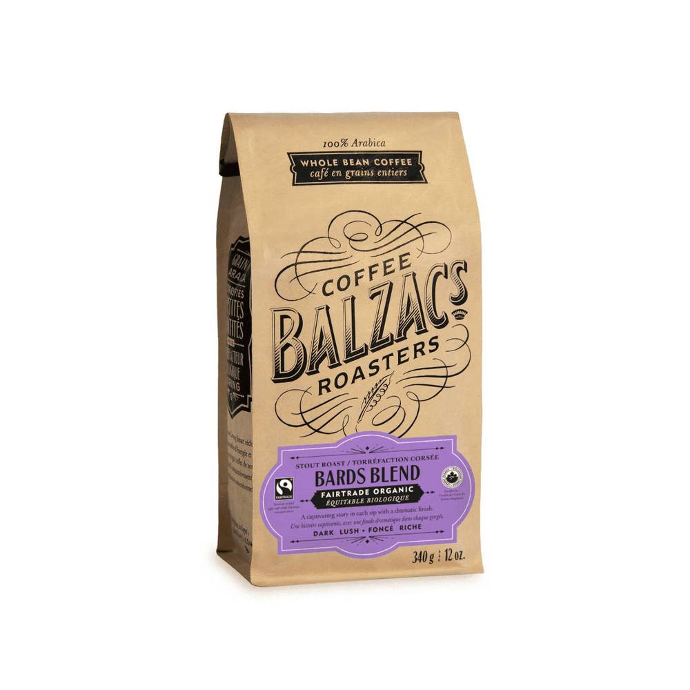 
            
                Load image into Gallery viewer, Balzac&amp;#39;s Fair Trade Bards Blend Organic Whole Bean Coffee 12 oz
            
        