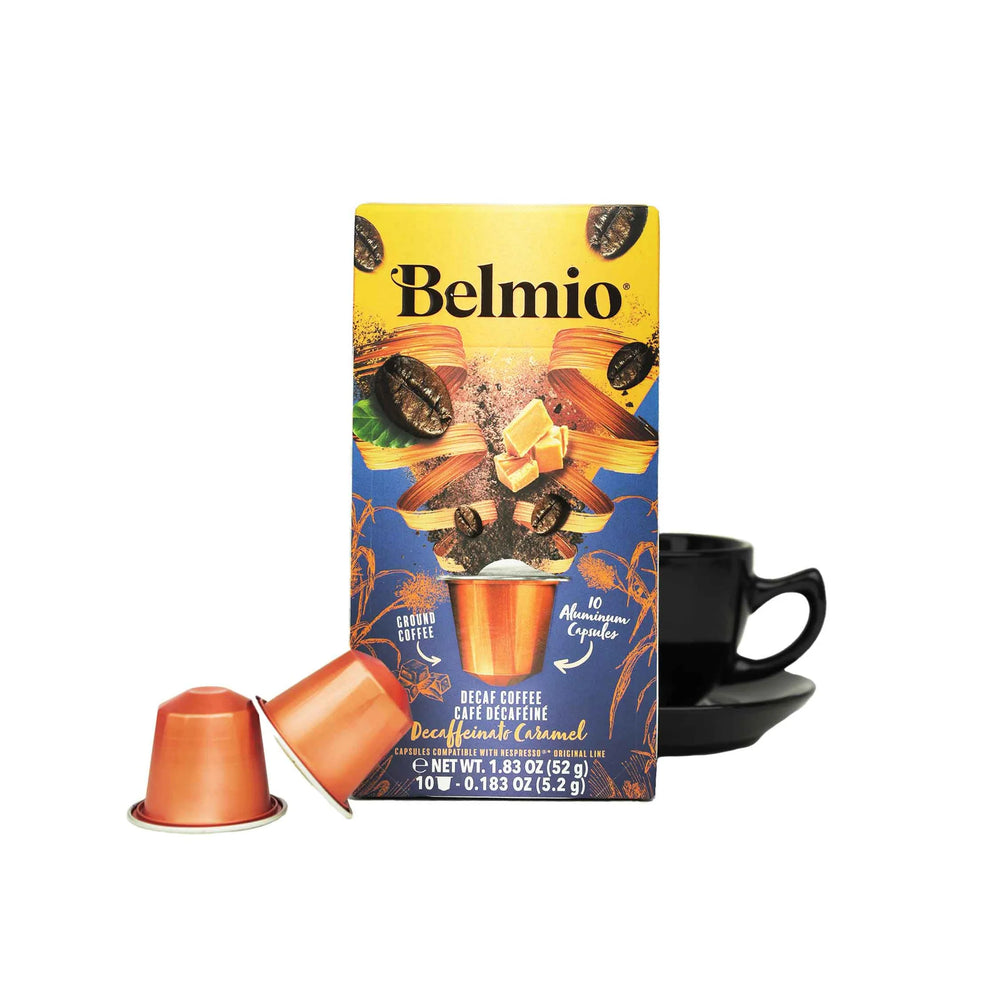 
            
                Load image into Gallery viewer, Belmio NESPRESSO® Compatible Capsules - Decaffeinato Caramel Flavoured
            
        