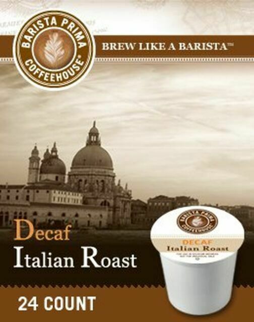Barista Prima Coffeehouse Italian Roast Coffee K-Cup for Keurig Brewers,  Italian Roast Coffee, 24 Count (Pack of 4) 